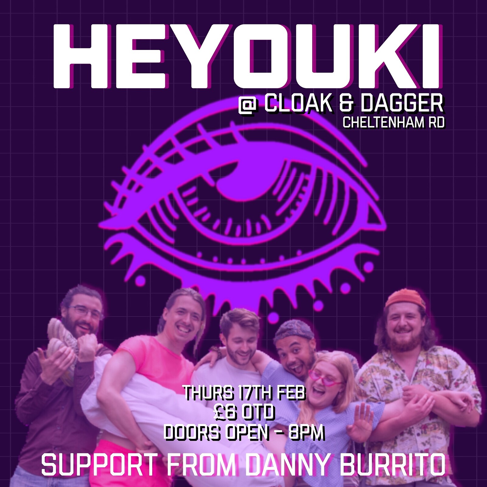 Heyouki + Support from Danny Burrito at The Cloak and Dagger