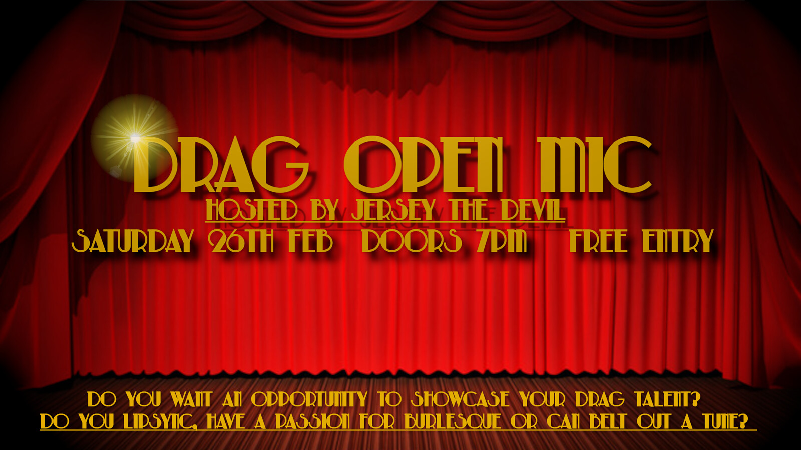 Drag Open Mic at The Cloak and Dagger