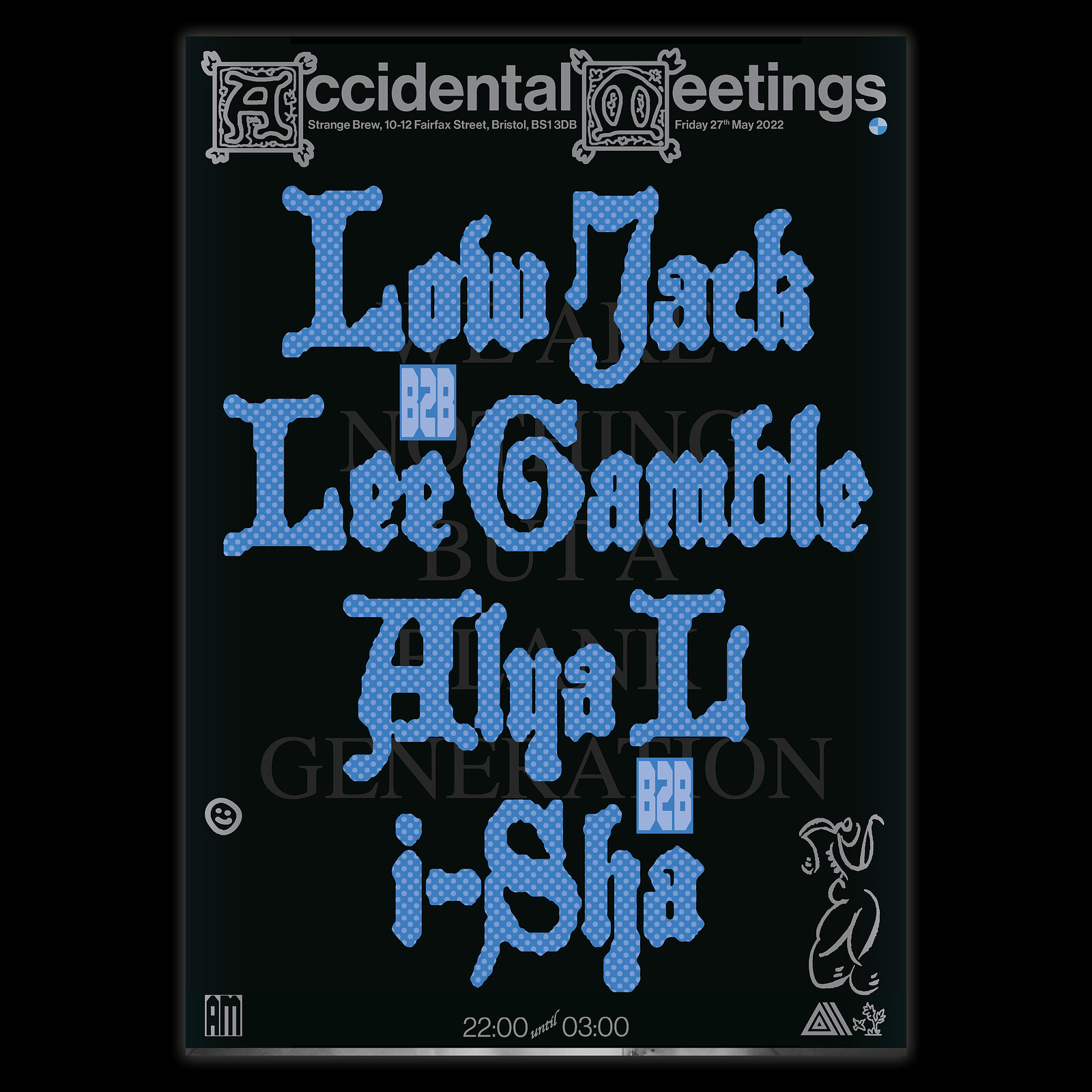 AM: Low Jack b2b Lee Gamble, ALYA L b2b i-sha at Strange Brew