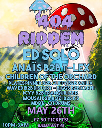 404RIDDEM presents The Psychedelic Jungle in Bristol