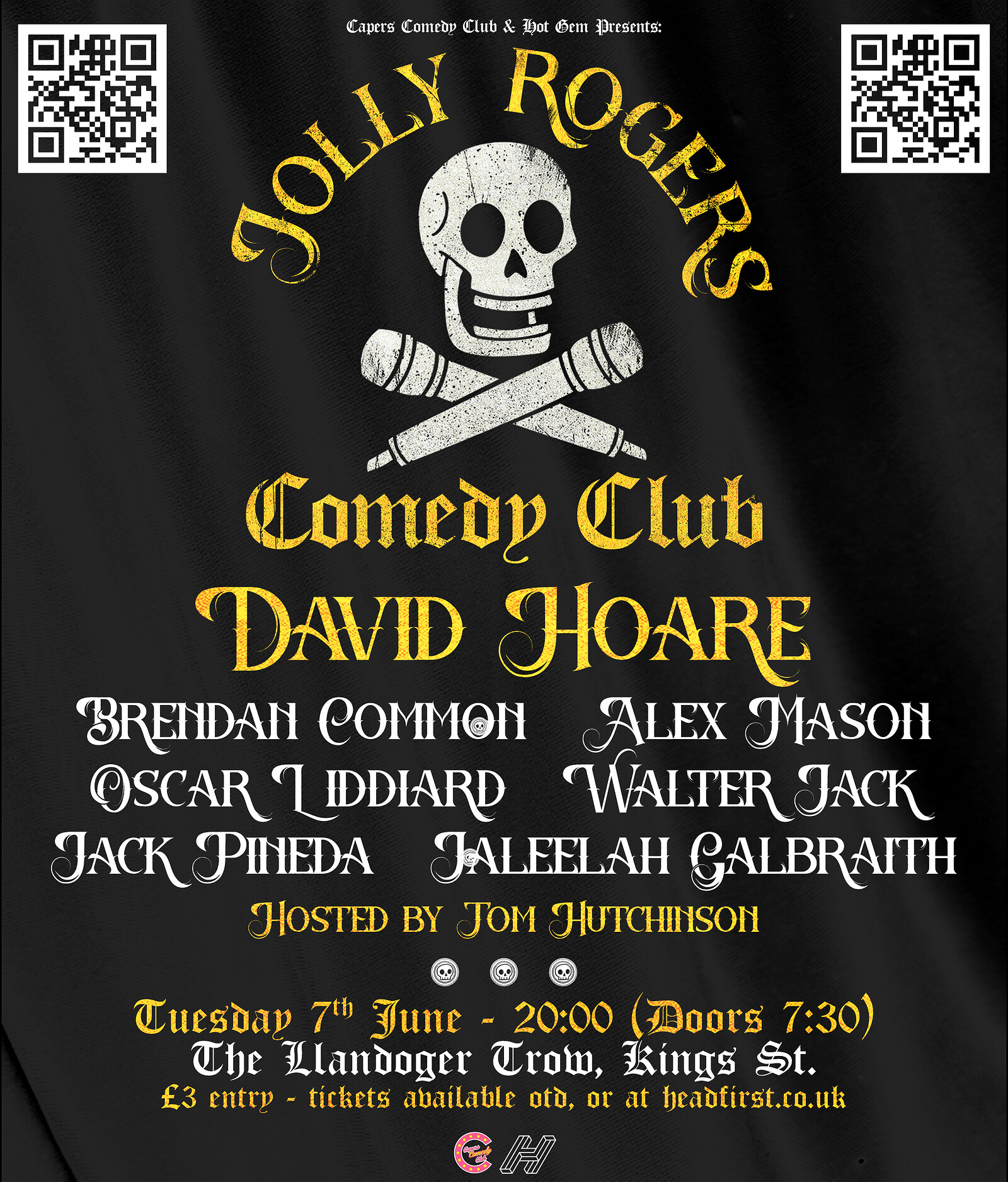 Jolly Rogers Comedy Club - David Hoare at Llandoger Trow