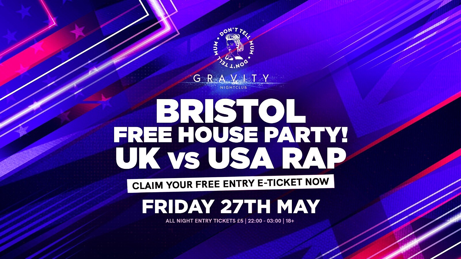 DTM Bristol • FREE PARTY UK vs US Rap at Gravity Bristol