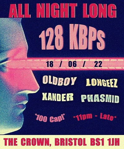 128kbps All Night Long at The Crown, St Nicholas Market