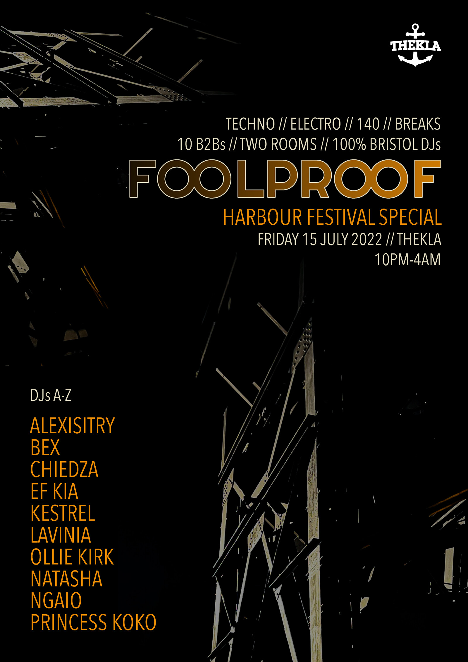 FOOLPROOF - House / Garage / Techno / 140 / Breaks at Thekla
