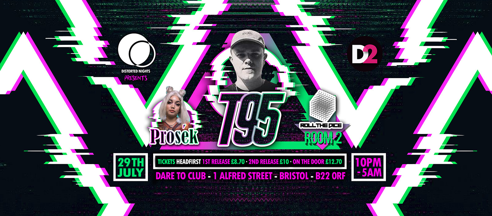 Distorted Nights - T95, Prosèk & More at Dare to Club