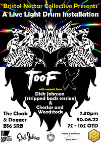 TooF X (Live Drum Light Show) + BNC support in Bristol