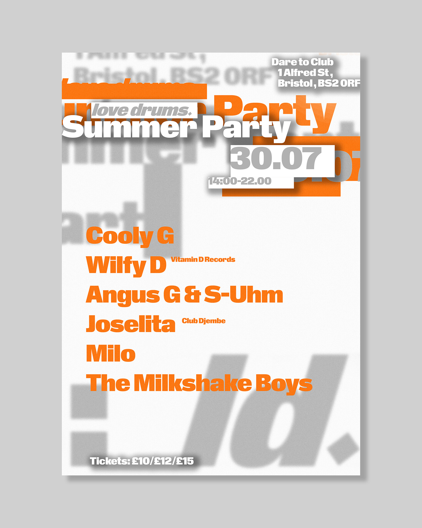 Love Drums Summer Day Party with Cooly G & Wilfy D at Dare to Club