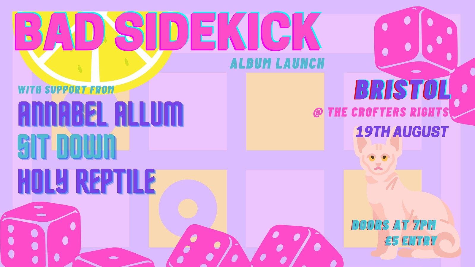 BAD SIDEKICK ALBUM LAUNCH PARTY at Crofters Rights