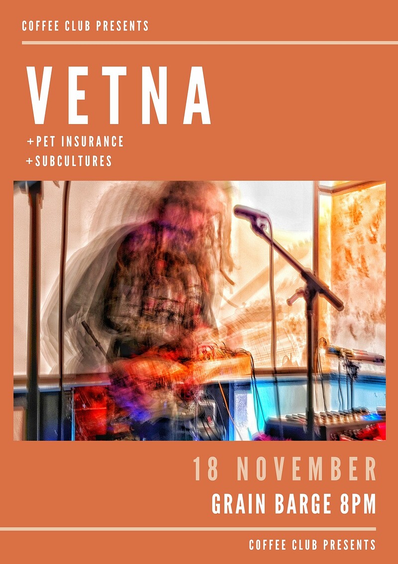 Vetna, Pet Insurance + Subcultures at The Grain Barge