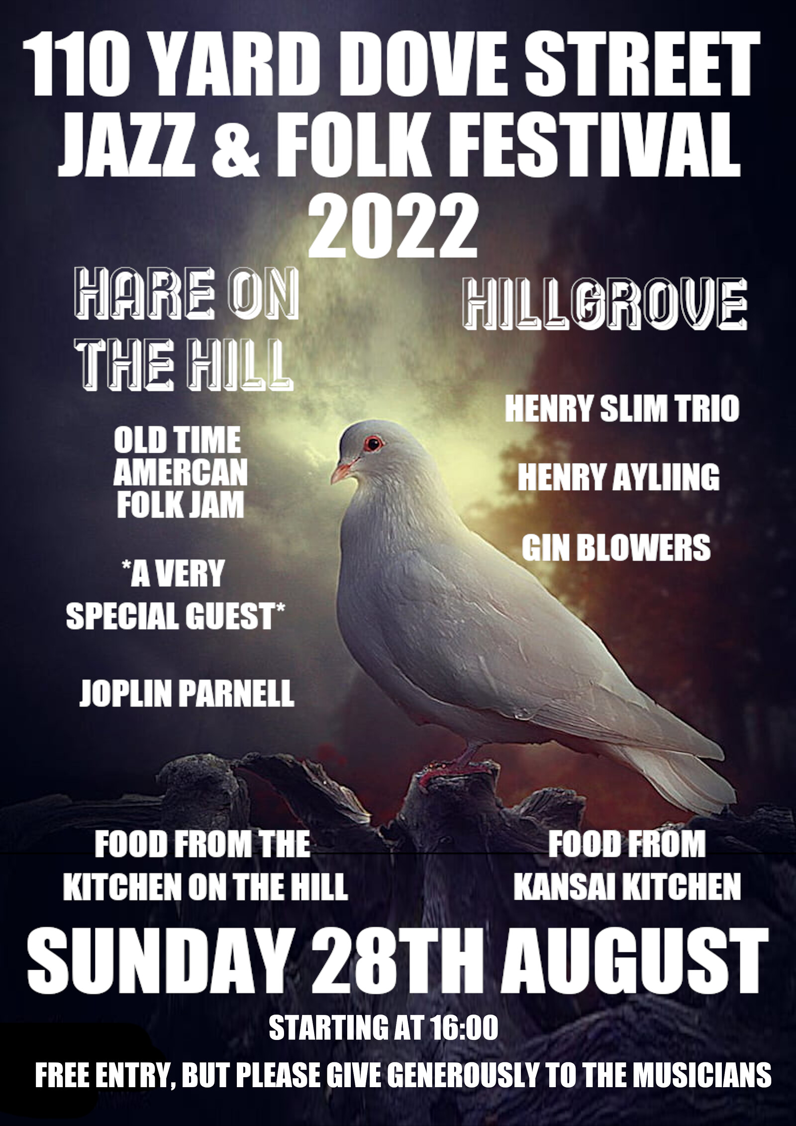110 Yard Dove Street Jazz and Folk Festival at The Hare on the Hill