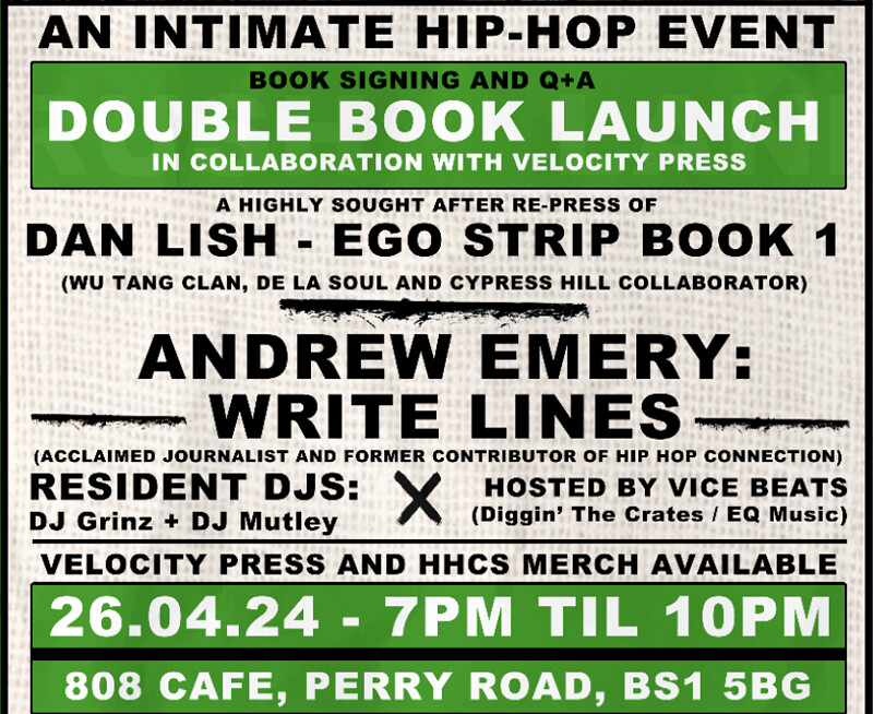 HHCS - Dan Lish + Andrew Emery double book launch at 808 Cafe - Bristol