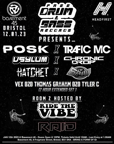 Free Drum & Bass Records Launch Event at Basement 45