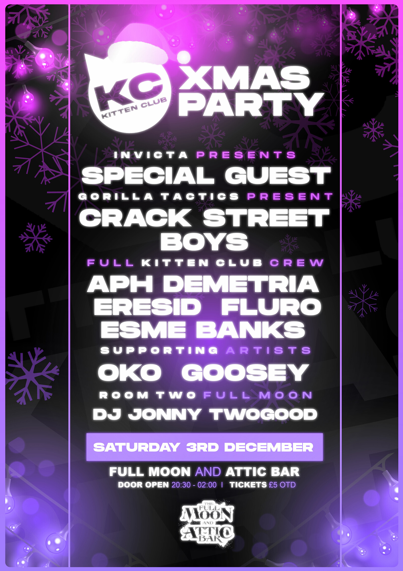 KITTEN CLUB CHRISTMAS PARTY at The Attic Bar