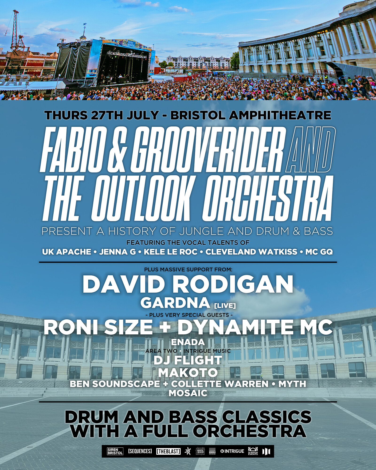 Fabio  Grooverider and The Outlook Orchestra tickets — £32.15 Lloyds  Amphitheatre, Bristol