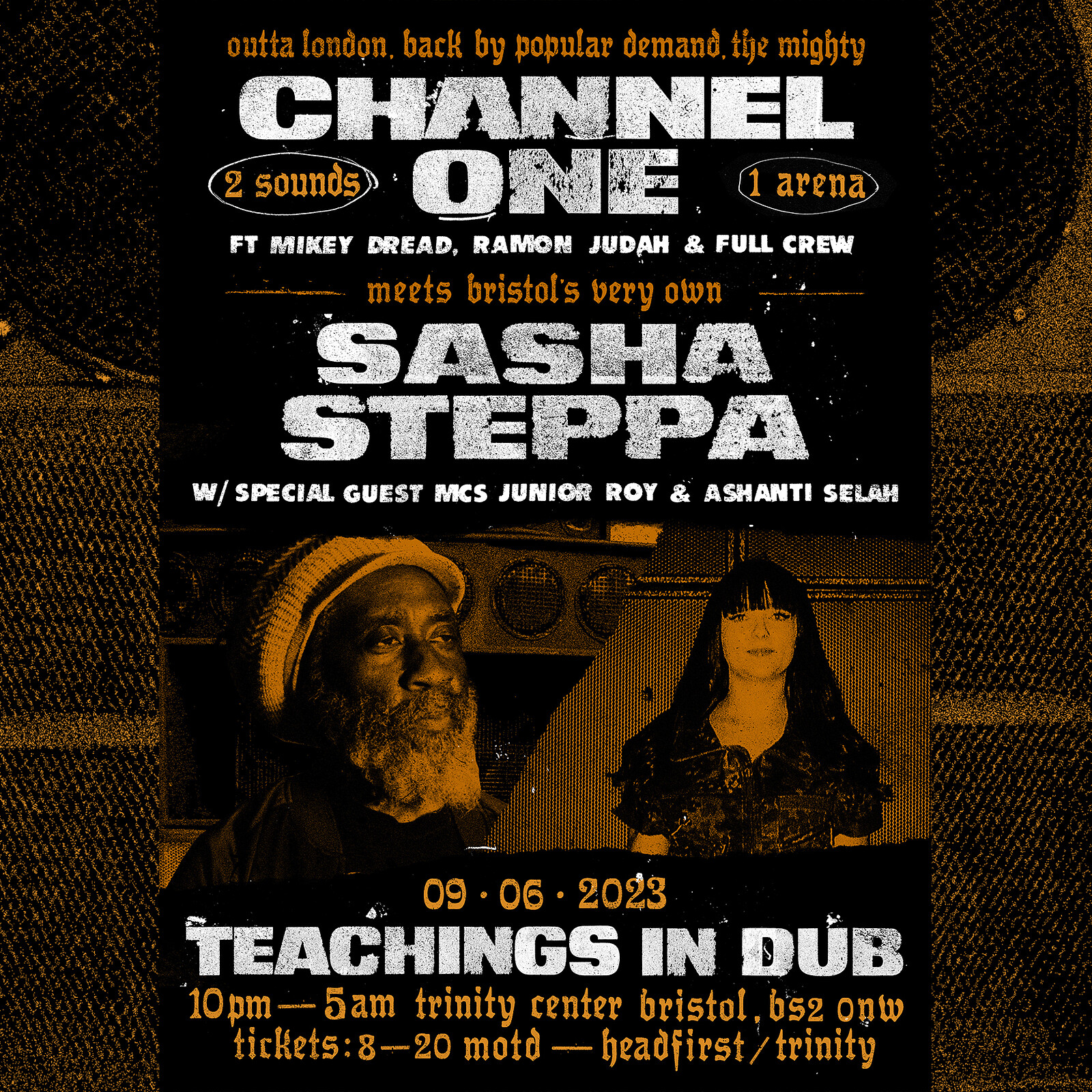 Channel One meets Sasha Steppa tickets — £8.60 The Trinity Centre, Bristol