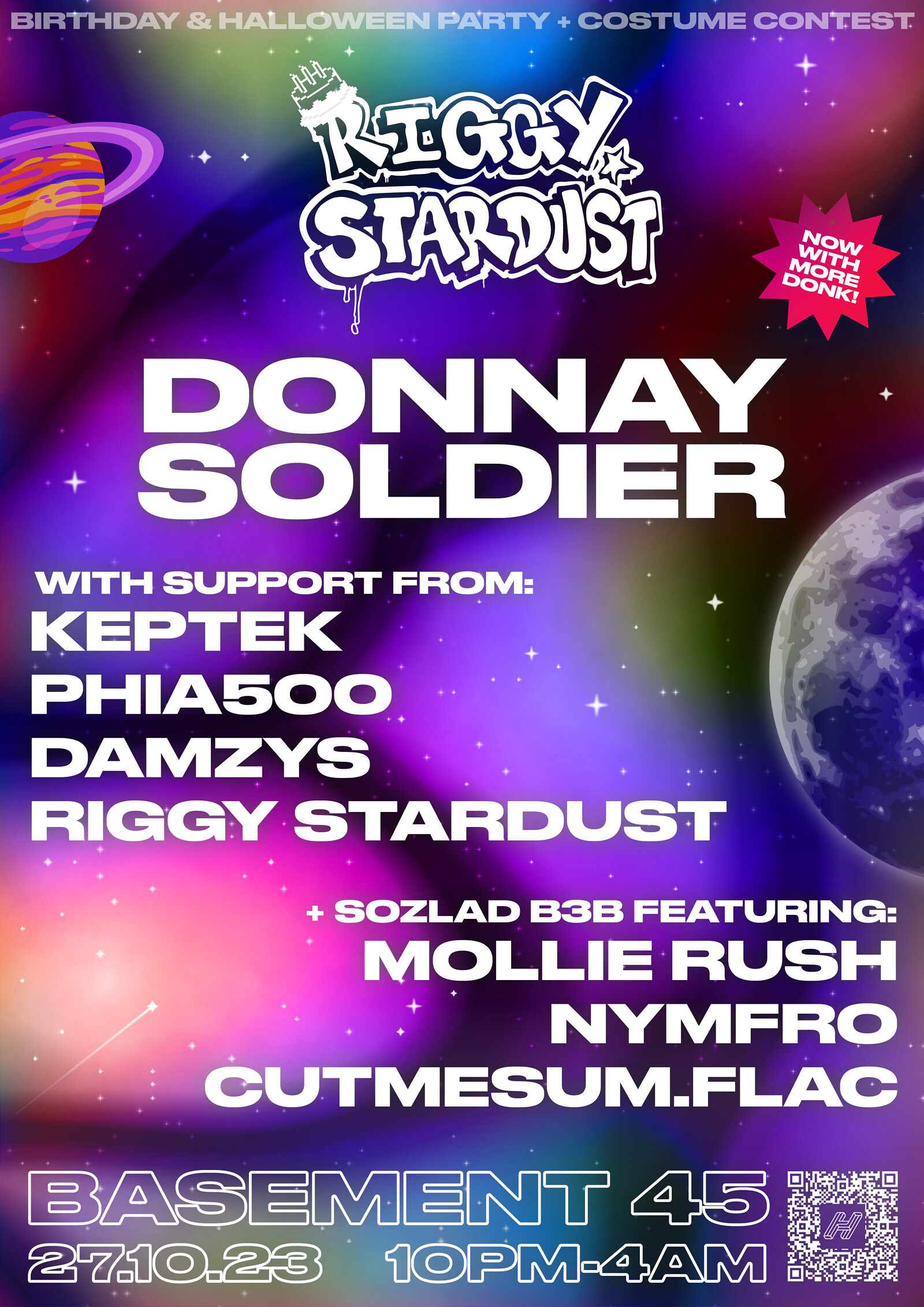 Riggy Stardust Halloween w/ Donnay Soldier at Basement 45
