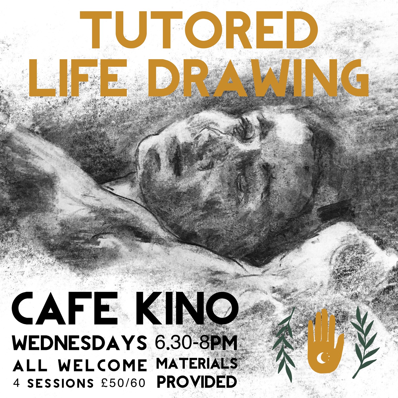 Tutored Life Drawing - a course of 5 sessions at Cafe Kino