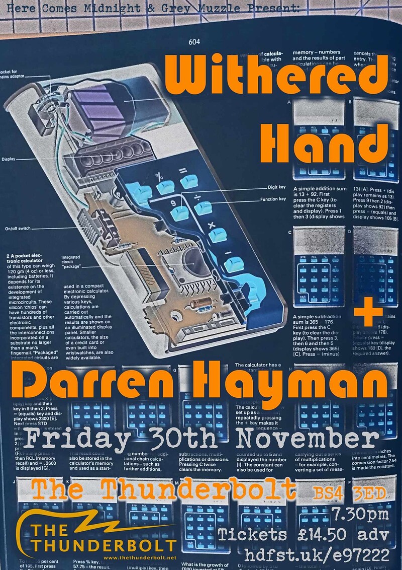 Withered Hand & Darren Hayman at The Thunderbolt
