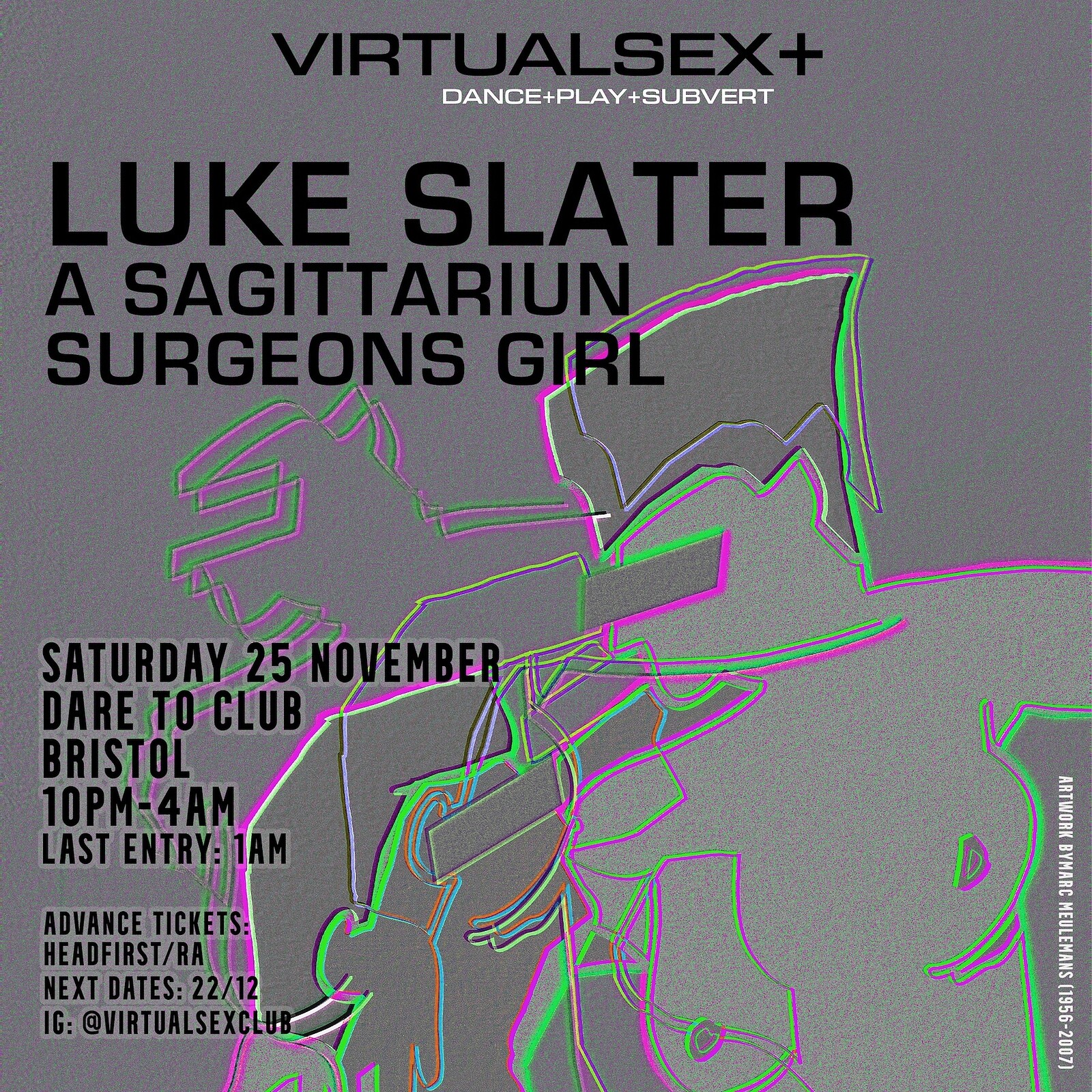 VIRTUALSEX+ with Luke Slater at Dare to Club