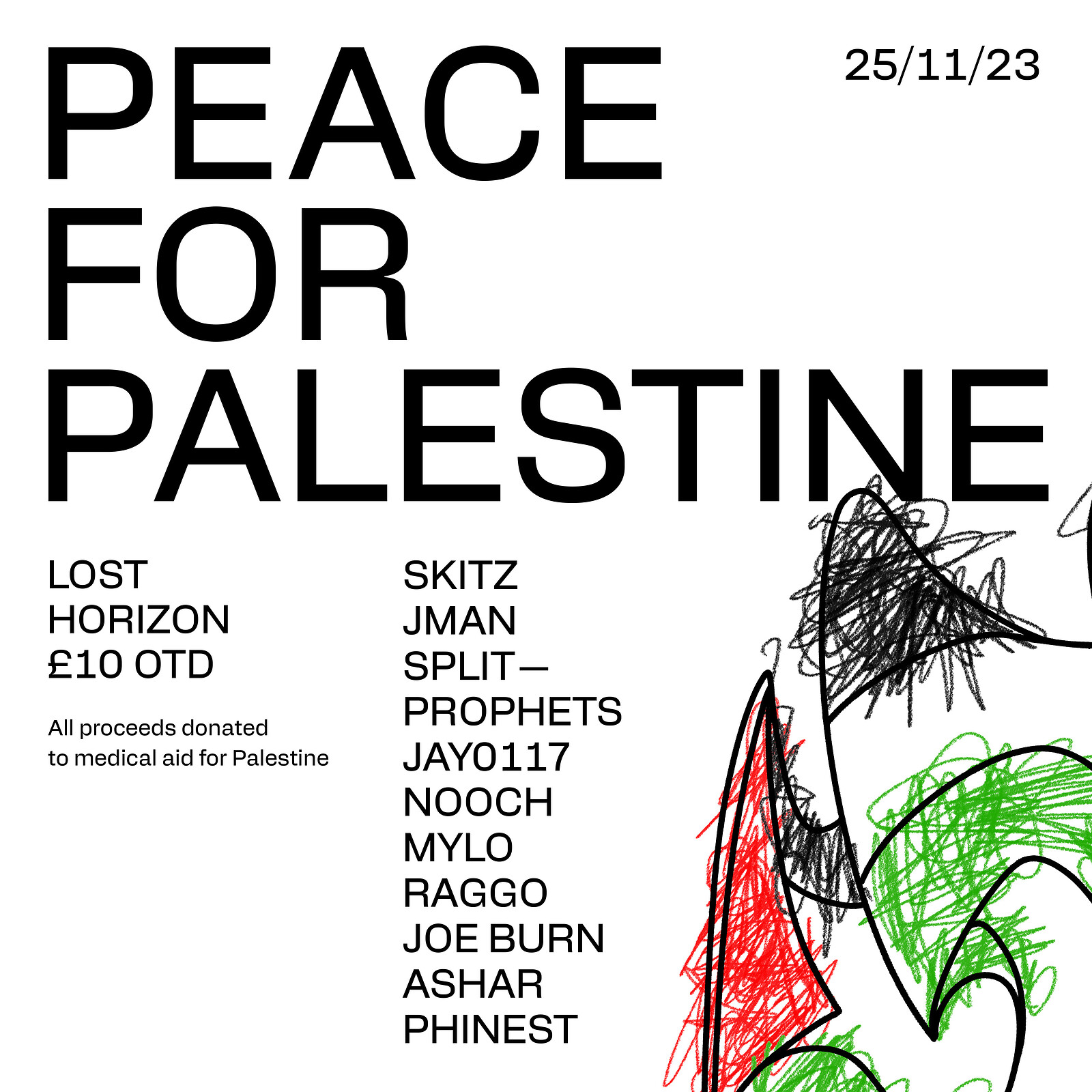 Peace for Palestine w/ Split Prophets ++ at Lost Horizon