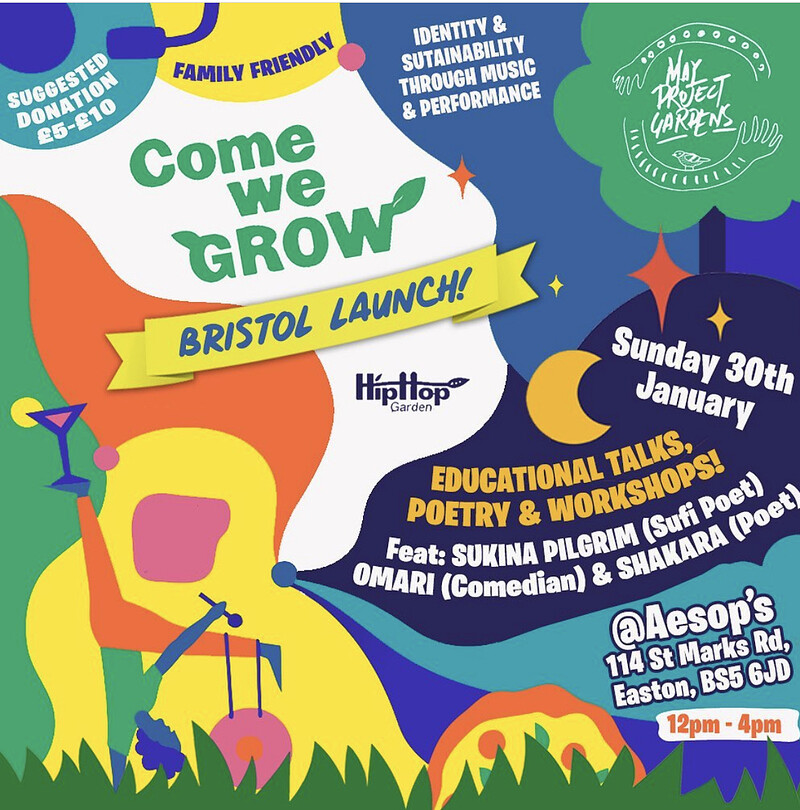 Come We Grow- Bristol Launch at Aesops's