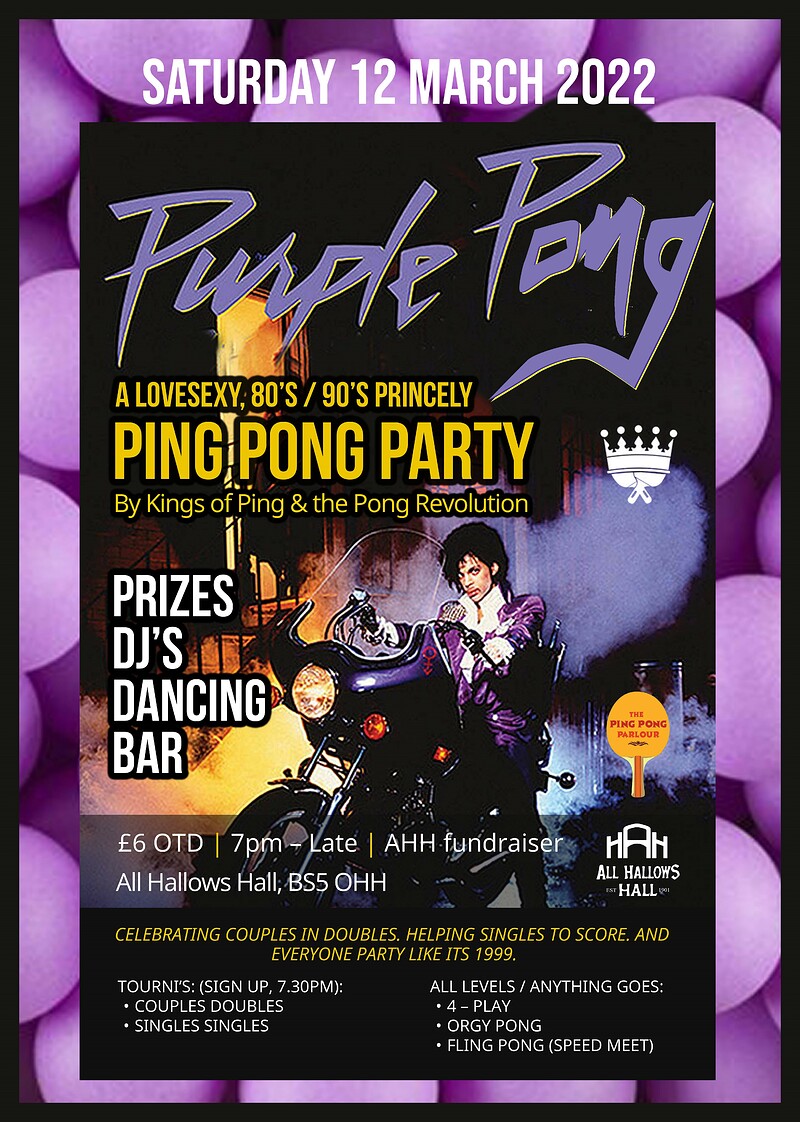Purple Pong at All Hallows Hall