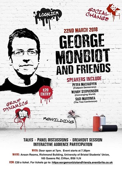 George Monbiot and friends at Anson Rooms
