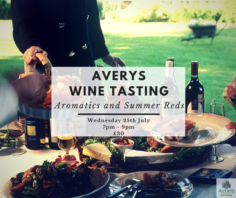 Aromatics and Summer Reds Tasting at Averys at Averys Wine Cellars