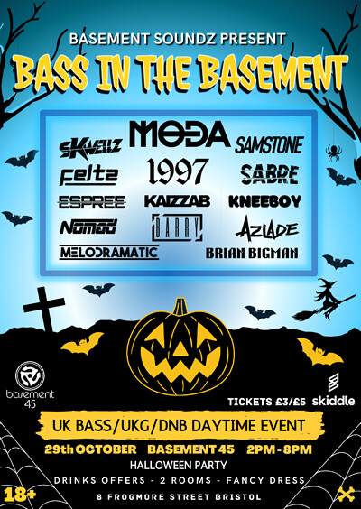 Bass In The Basement - Halloween Party at Basement 45 in Bristol