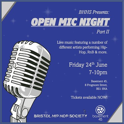 BHHS Presents: Open Mic Night II at Basement 45 in Bristol