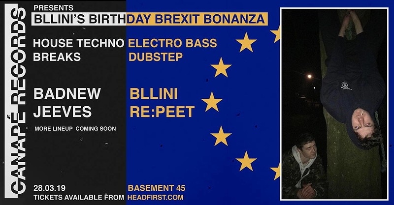 Bllini's Birthday Brexit Bonanza at Basement 45