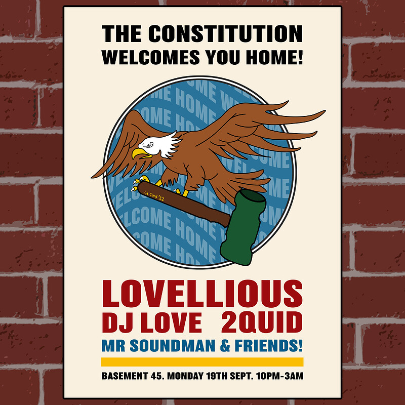 The Constitution Welcomes You Home at Basement 45