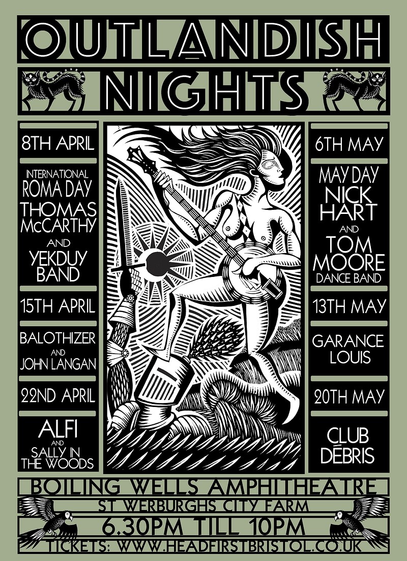 Outlandish Nights:Nick Hart & Tom Moore Dance Band at Boiling Wells Amphitheatre, Boiling Wells Ln, Bristol BS2 9XY
