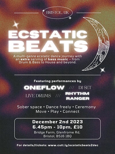 ECSTATIC BEATS - A bass-infused ecstatic dance at Bridge Farm community, Bristol, BS16 1BQ