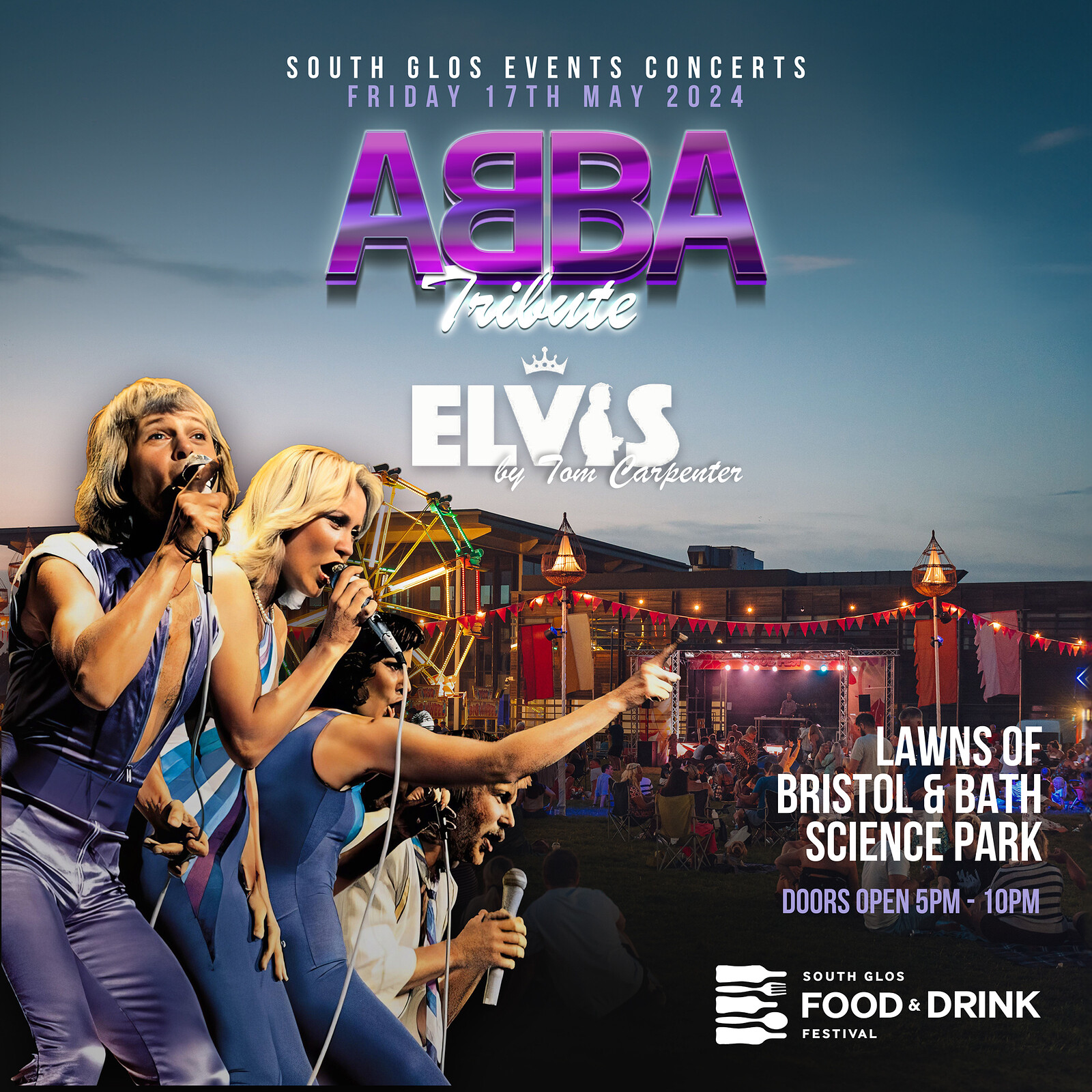 ABBA Tribute with Elvis by Tom Carpenter at Bristol & Bath Science Park