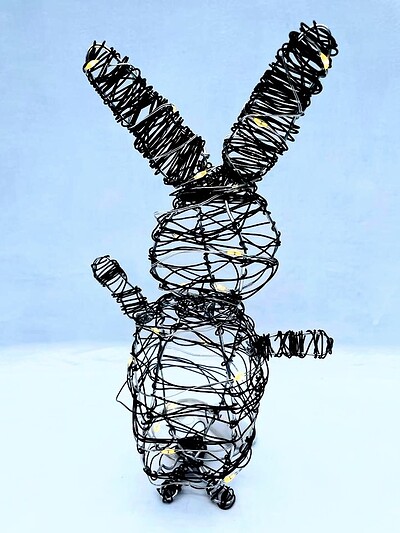 Wire and Fairy Light Robin Sculpture at Bristol Folk House