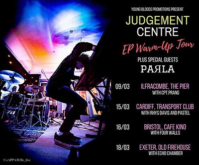 Judgement Centre + Four Walls & PARLA at Cafe Kino