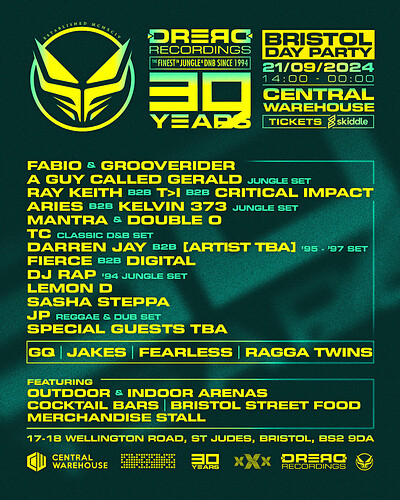 30 Years of Dread Recordings Part II - Day Party at Central Warehouse