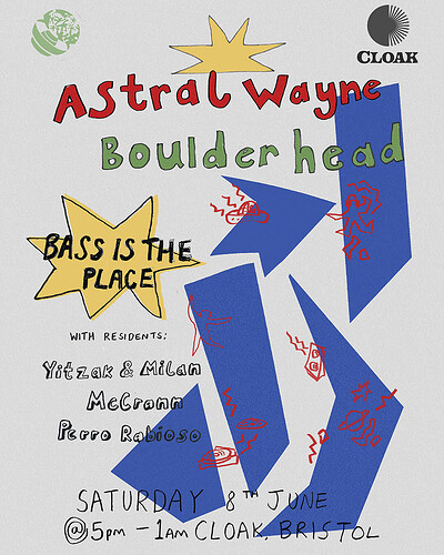 Bass Is The Place w/ Astral Wayne & Boulderhead at Cloak