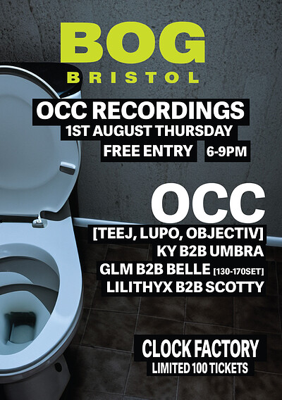 BOG x OCC Recordings at Clock Factory