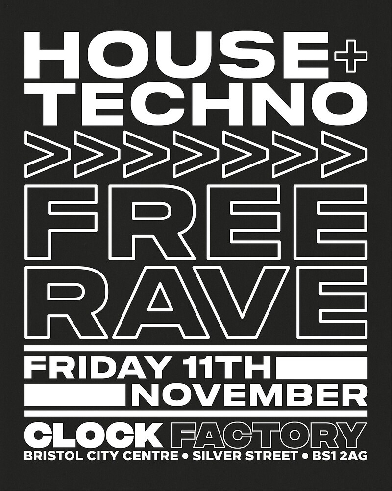 House + Techno FREE RAVE at CLOCK FACTORY