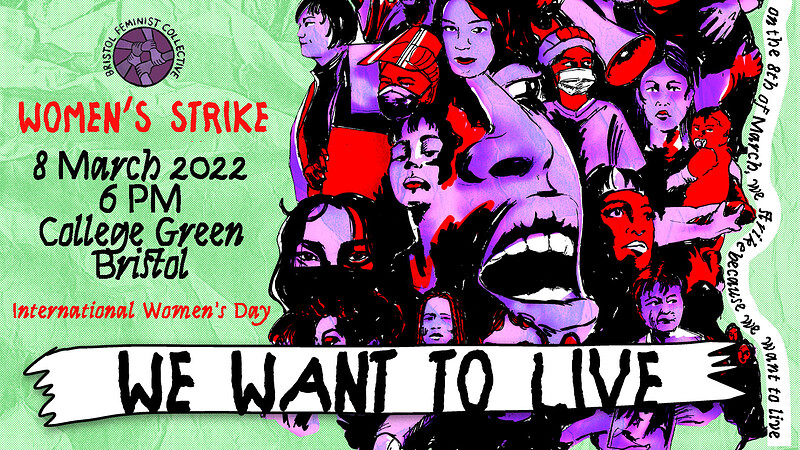 International Women's Day Bristol Strike at College Green