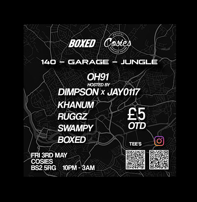 Boxed Presents: OH91 w/ Dimpson & Jay0117 at Cosies