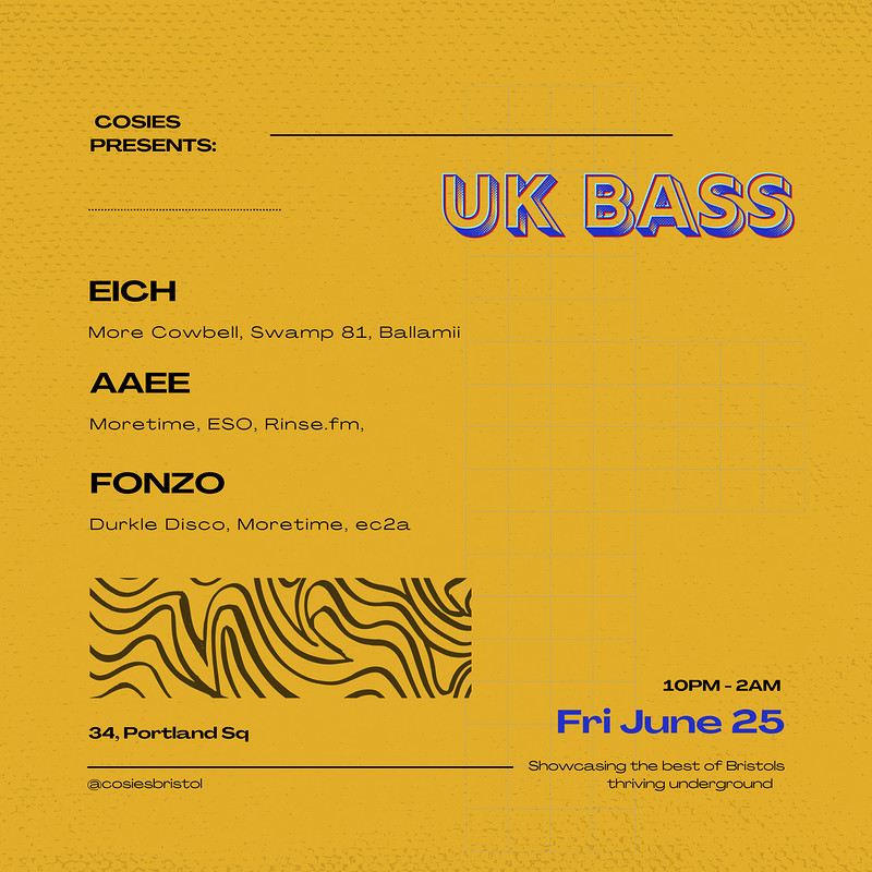 Cosies Presents: UK BASS at Cosies