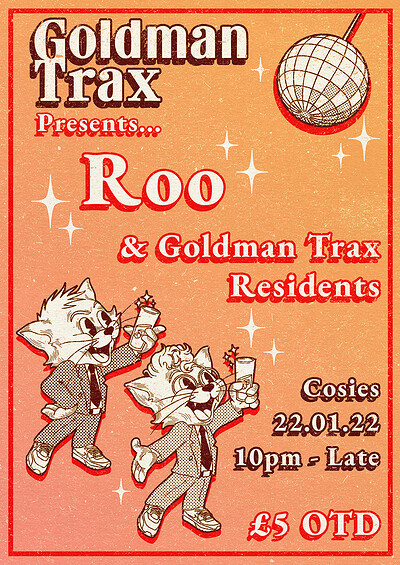 Goldman Trax Presents: Roo & Friends at Cosies in Bristol