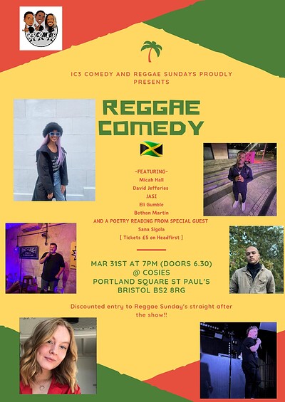 Reggae Comedy at Cosies