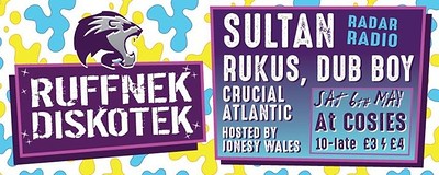 Ruffnek Diskotek ft. The Sultan & Rukus at Cosies