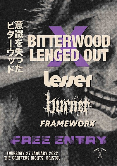 Bitterwood & Lenged Out at Crofters Rights in Bristol