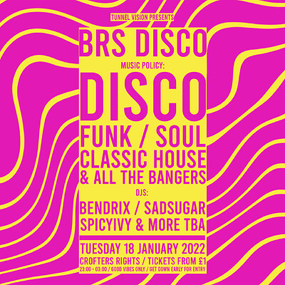 BRS Disco : Disco, Funk & Soul at Crofters Rights in Bristol