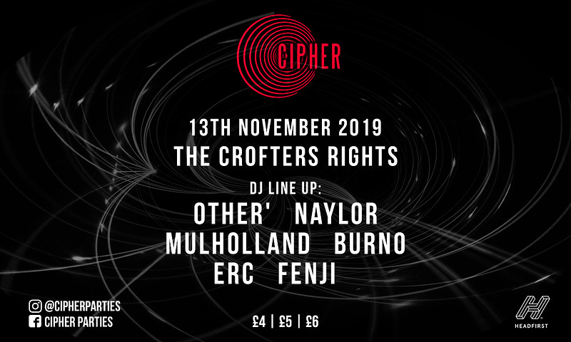 Cipher: The launch Party at Crofters Rights